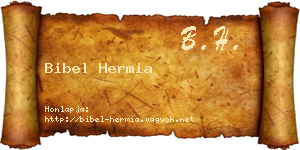 Bibel Hermia névjegykártya